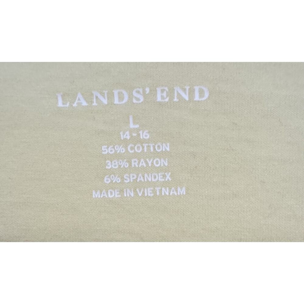 Lands’ End Women’s L Yellow Tee Cotton Blend Shirt - Picture 5 of 7